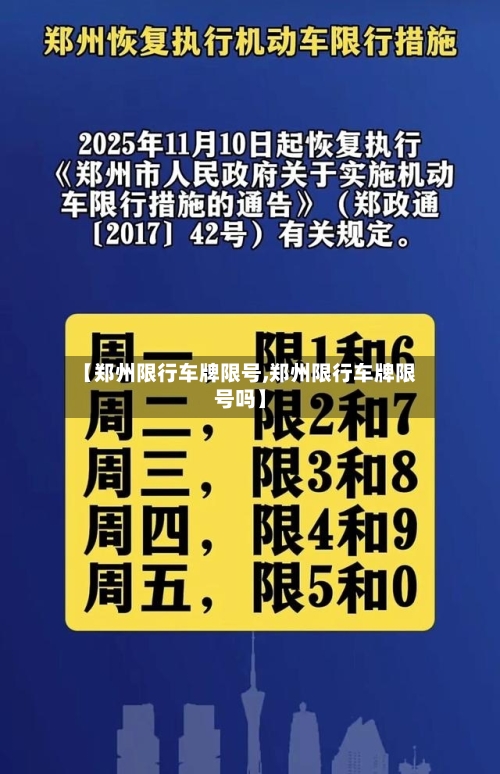 【郑州限行车牌限号,郑州限行车牌限号吗】