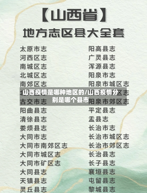 山西疫情是哪种地区的/山西疫情分别是哪个县市