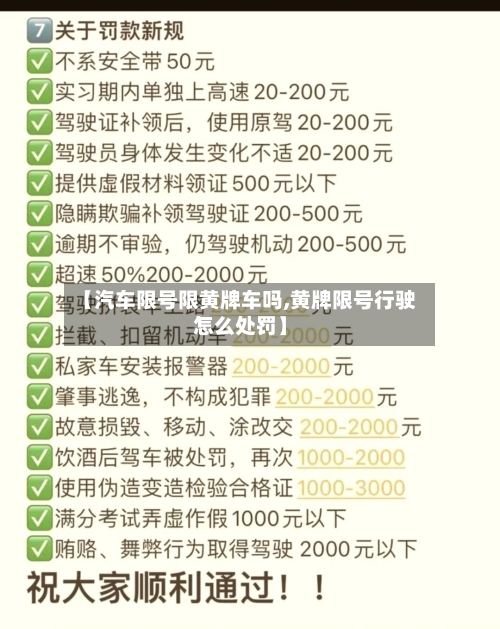 【汽车限号限黄牌车吗,黄牌限号行驶怎么处罚】