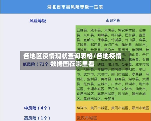 各地区疫情现状查询表格/各地疫情数据图在哪里看