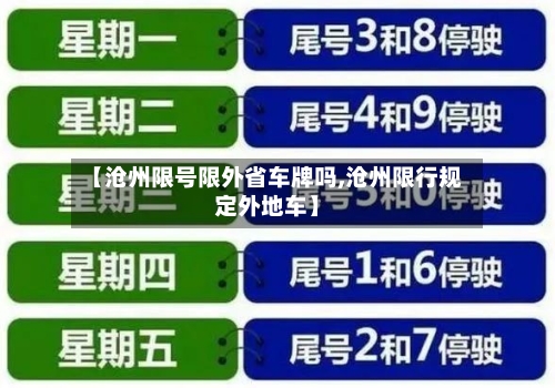 【沧州限号限外省车牌吗,沧州限行规定外地车】