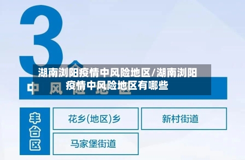 湖南浏阳疫情中风险地区/湖南浏阳疫情中风险地区有哪些