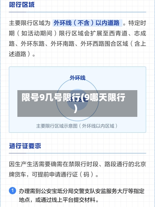 限号9几号限行(9哪天限行)