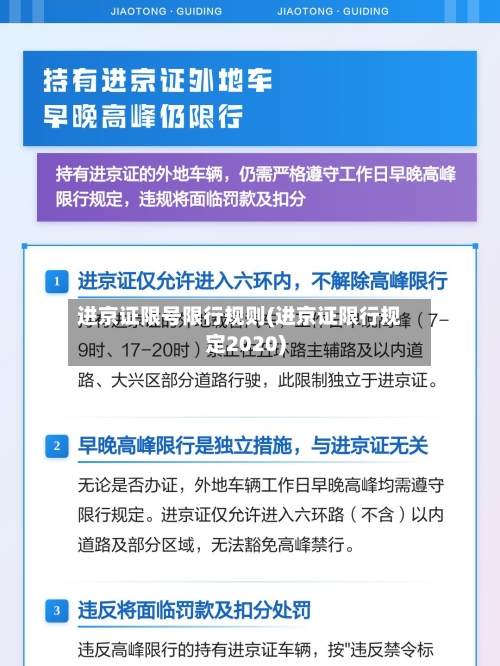 进京证限号限行规则(进京证限行规定2020)