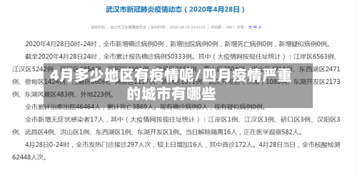 4月多少地区有疫情呢/四月疫情严重的城市有哪些
