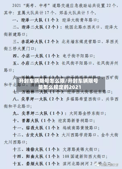 开封车辆限号怎么限/开封车辆限号是怎么规定的2021