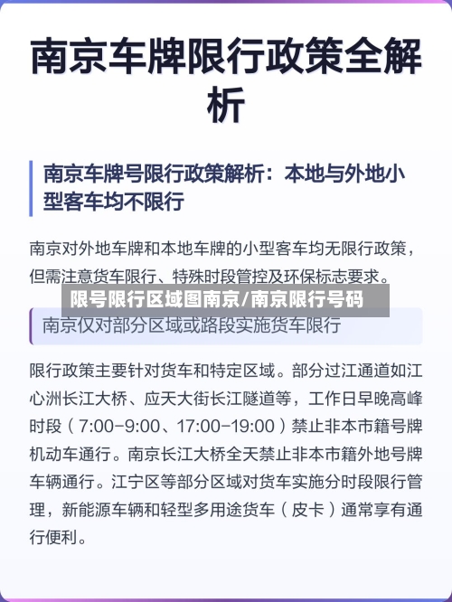 限号限行区域图南京/南京限行号码