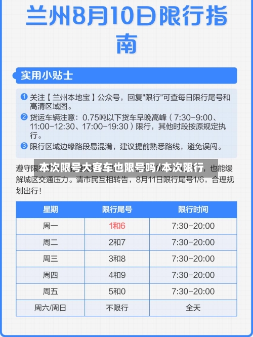 本次限号大客车也限号吗/本次限行