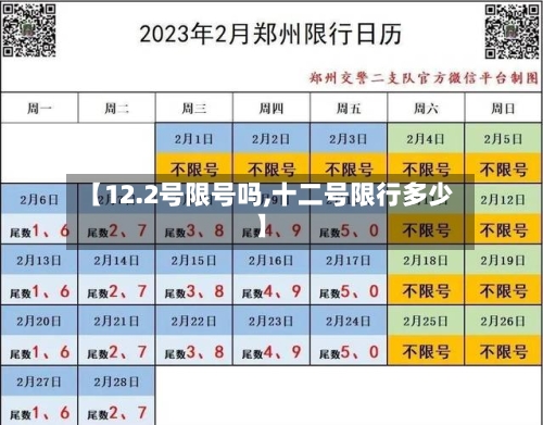 【12.2号限号吗,十二号限行多少】