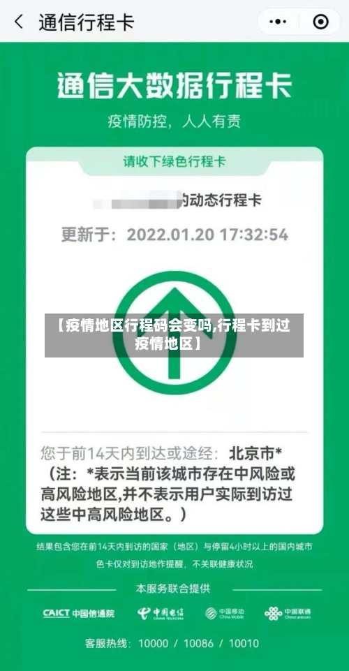 【疫情地区行程码会变吗,行程卡到过疫情地区】