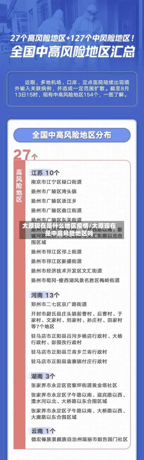 太原现在是什么地区疫情/太原现在是中高风险地区吗