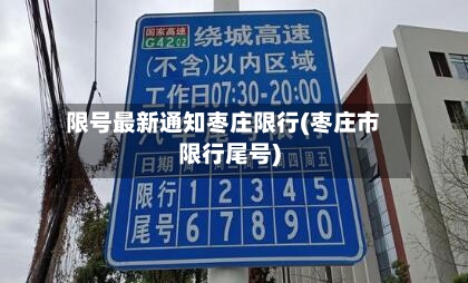 限号最新通知枣庄限行(枣庄市限行尾号)