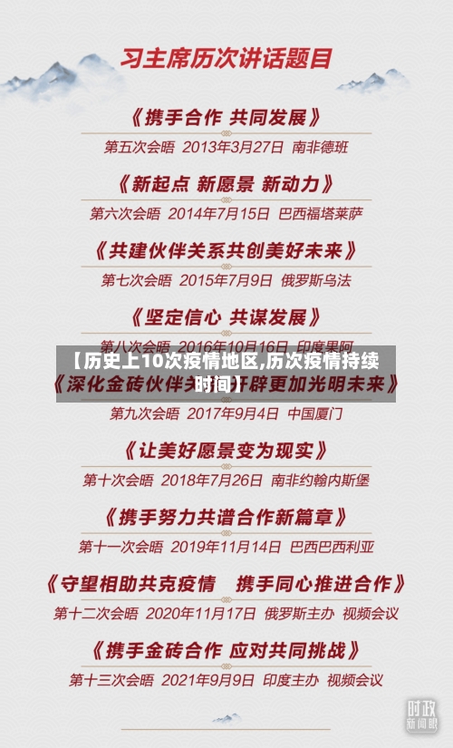 【历史上10次疫情地区,历次疫情持续时间】