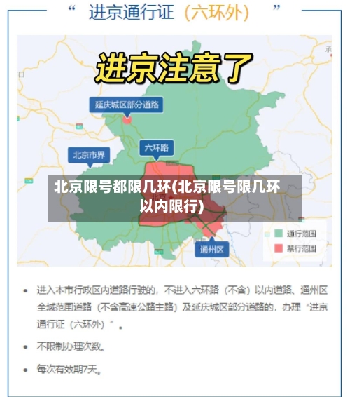 北京限号都限几环(北京限号限几环以内限行)