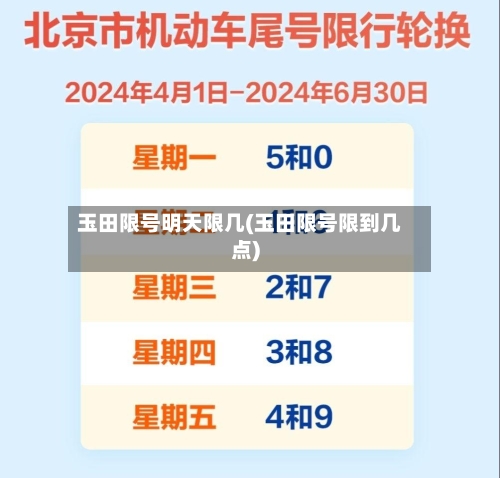 玉田限号明天限几(玉田限号限到几点)