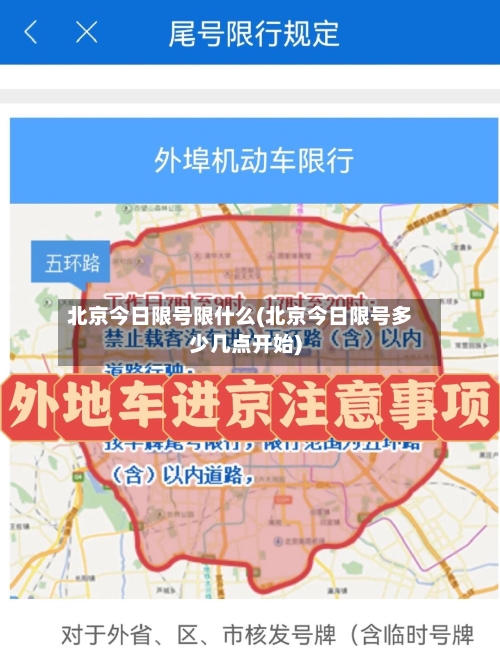 北京今日限号限什么(北京今日限号多少几点开始)
