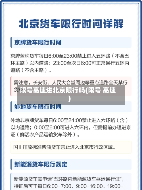 限号高速进北京限行吗(限号 高速)
