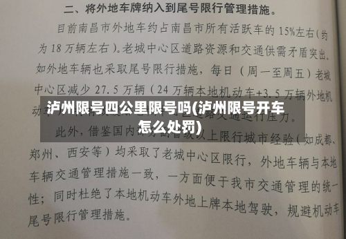 泸州限号四公里限号吗(泸州限号开车怎么处罚)