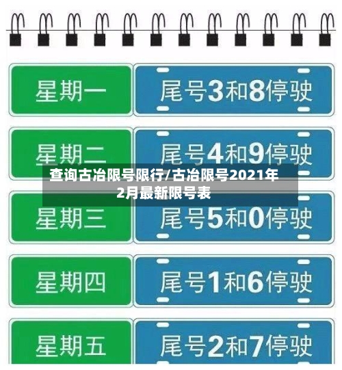 查询古冶限号限行/古冶限号2021年2月最新限号表