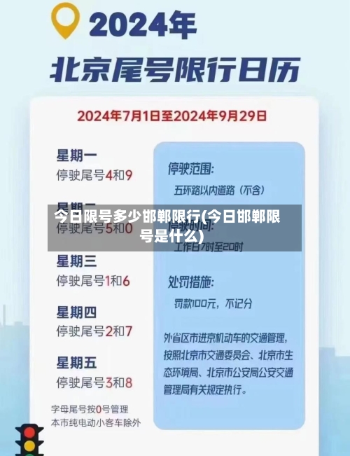 今日限号多少邯郸限行(今日邯郸限号是什么)