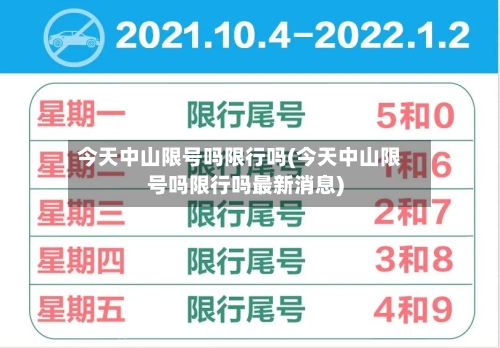 今天中山限号吗限行吗(今天中山限号吗限行吗最新消息)