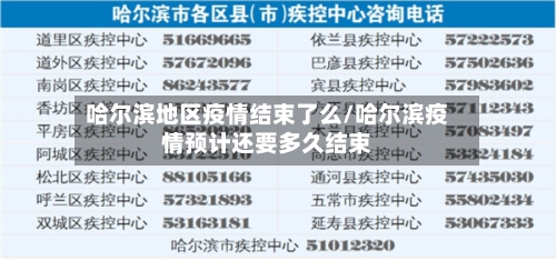 哈尔滨地区疫情结束了么/哈尔滨疫情预计还要多久结束
