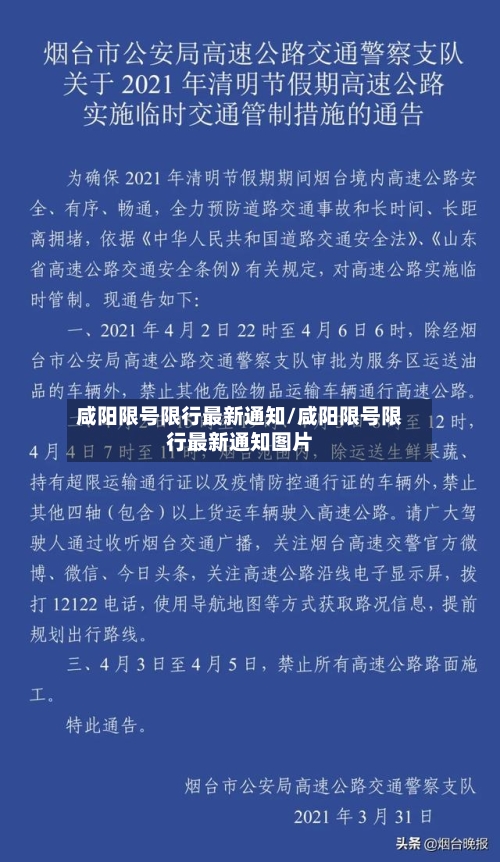 咸阳限号限行最新通知/咸阳限号限行最新通知图片