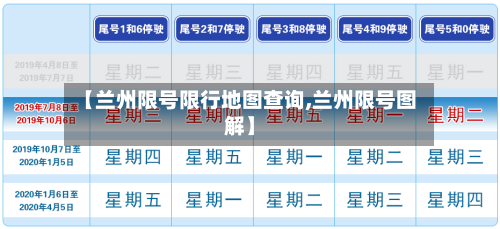 【兰州限号限行地图查询,兰州限号图解】