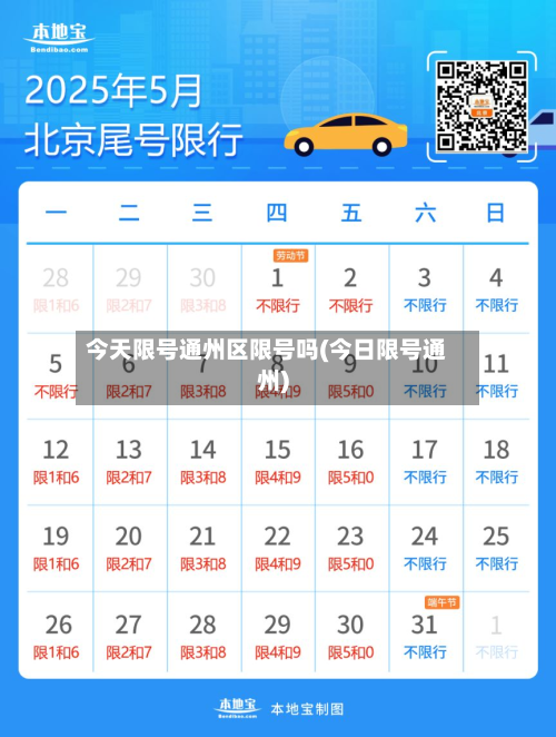 今天限号通州区限号吗(今日限号通州)