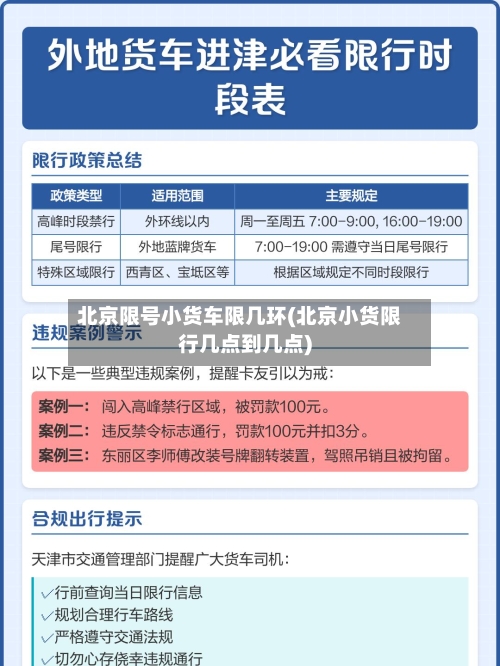 北京限号小货车限几环(北京小货限行几点到几点)