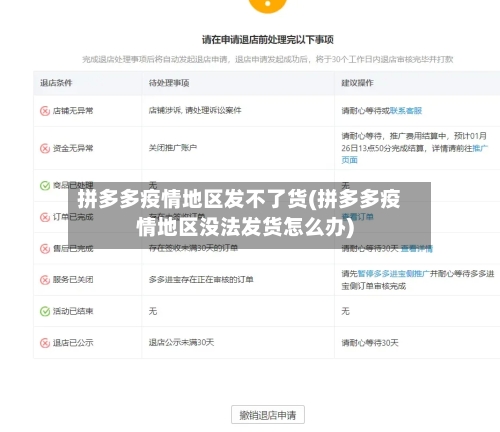 拼多多疫情地区发不了货(拼多多疫情地区没法发货怎么办)
