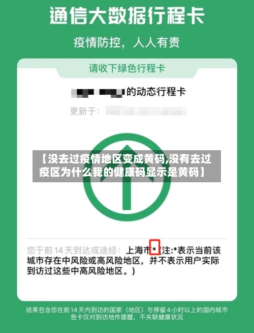 【没去过疫情地区变成黄码,没有去过疫区为什么我的健康码显示是黄码】