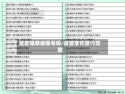 成都限摩拖限号吗/成都摩托限行范围