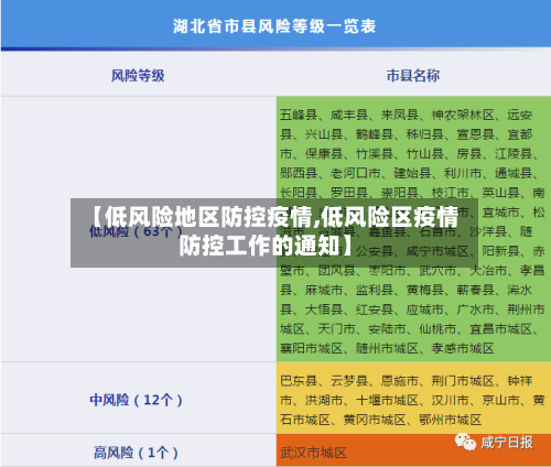【低风险地区防控疫情,低风险区疫情防控工作的通知】