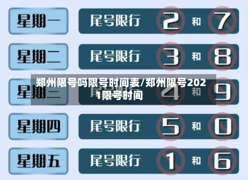 郑州限号吗限号时间表/郑州限号2021限号时间