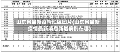 山东省最新疫情地区图片(山东省最新疫情最新消息新增病例在哪)