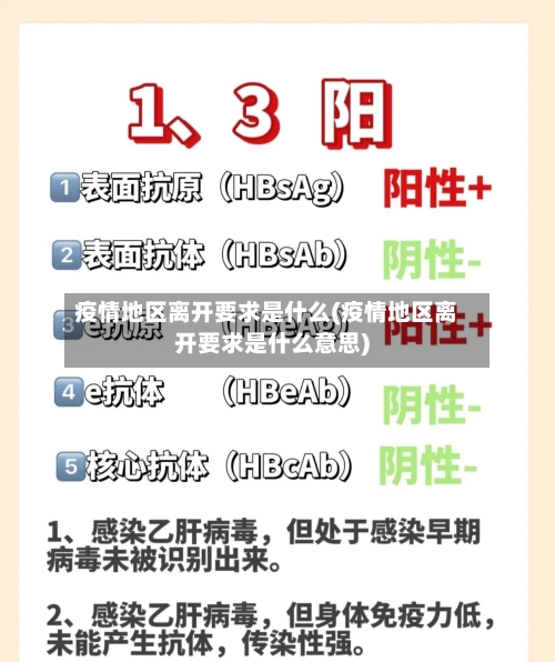 疫情地区离开要求是什么(疫情地区离开要求是什么意思)