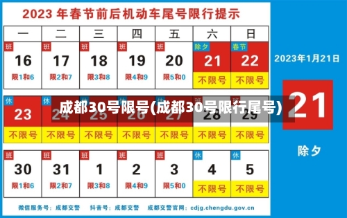 成都30号限号(成都30号限行尾号)