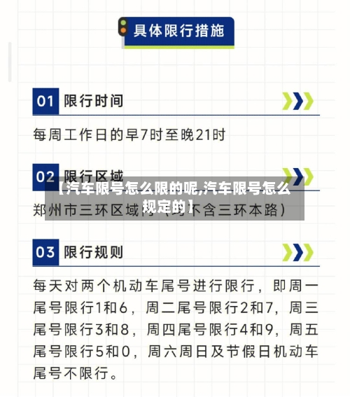 【汽车限号怎么限的呢,汽车限号怎么规定的】