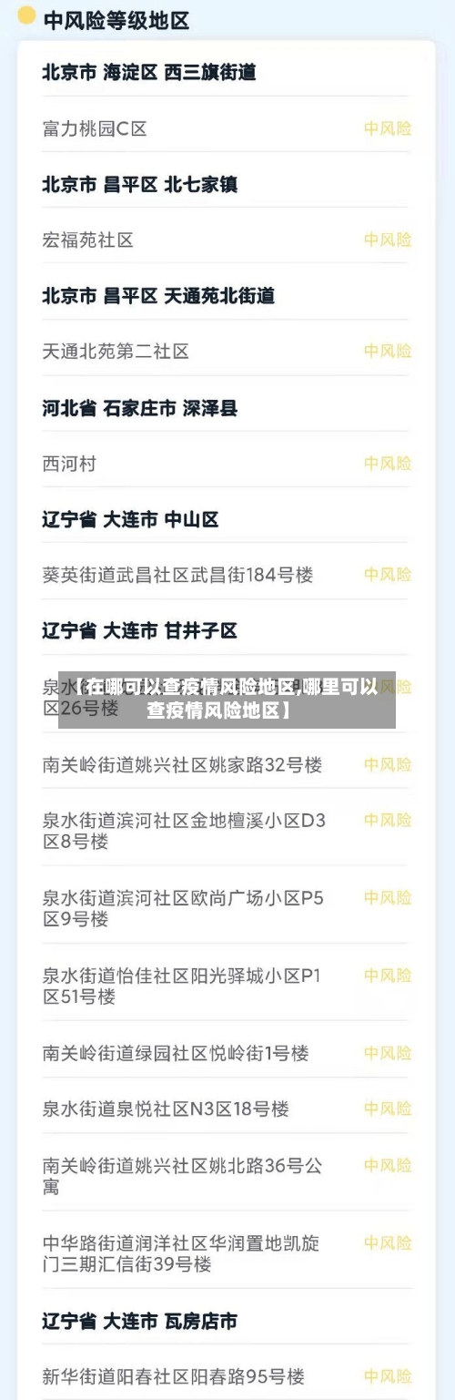 【在哪可以查疫情风险地区,哪里可以查疫情风险地区】