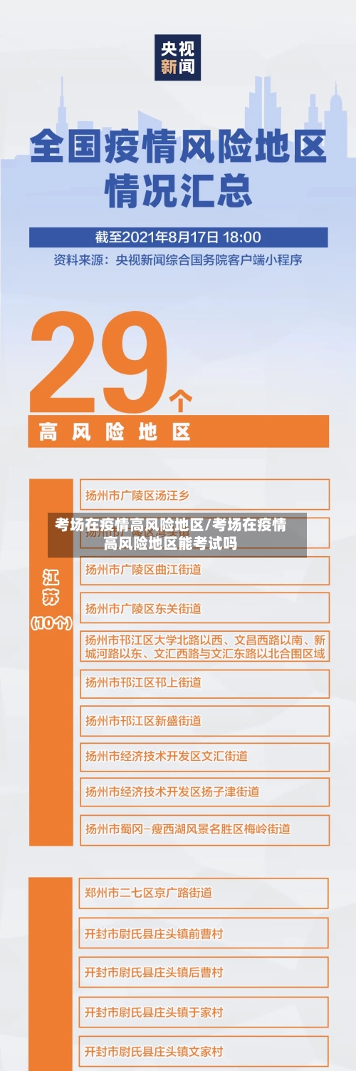 考场在疫情高风险地区/考场在疫情高风险地区能考试吗