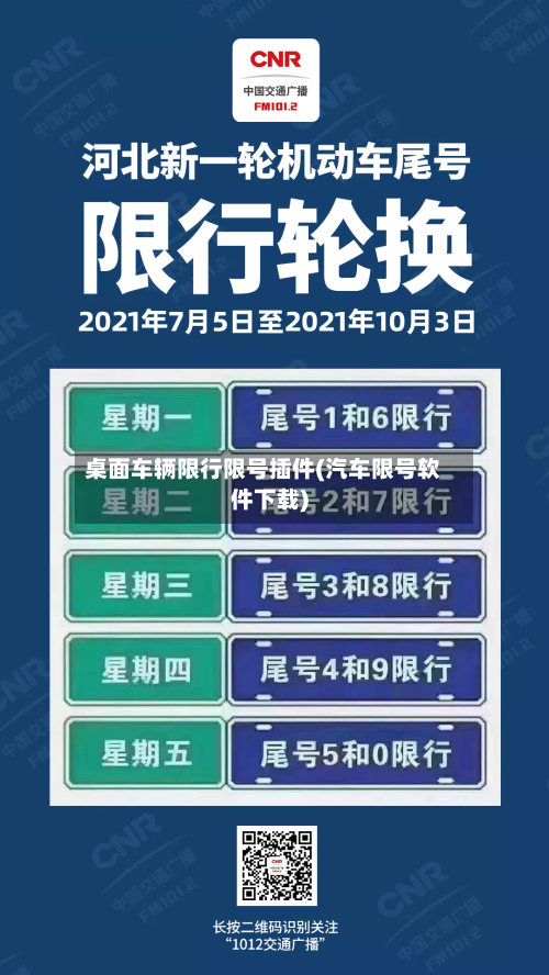 桌面车辆限行限号插件(汽车限号软件下载)