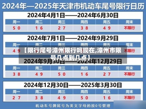 【限行尾号漳州限行吗现在,漳州市限号几点到几点】