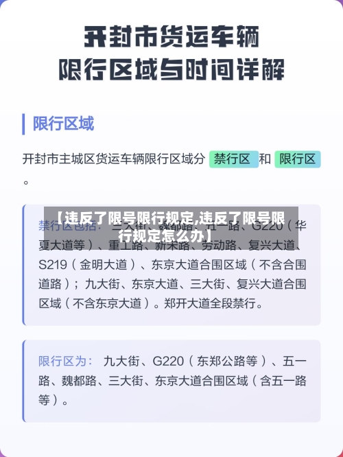 【违反了限号限行规定,违反了限号限行规定怎么办】