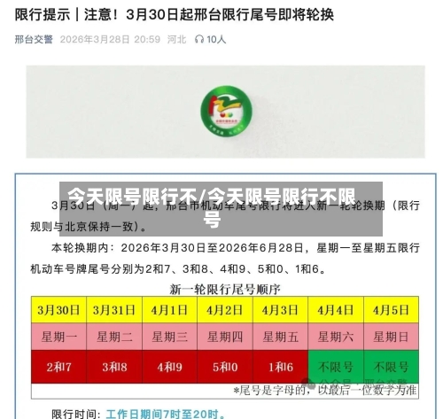 今天限号限行不/今天限号限行不限号