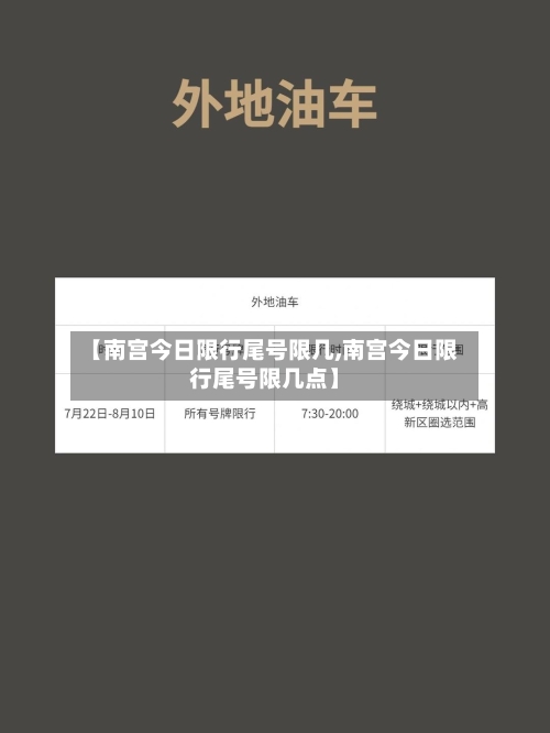 【南宫今日限行尾号限几,南宫今日限行尾号限几点】