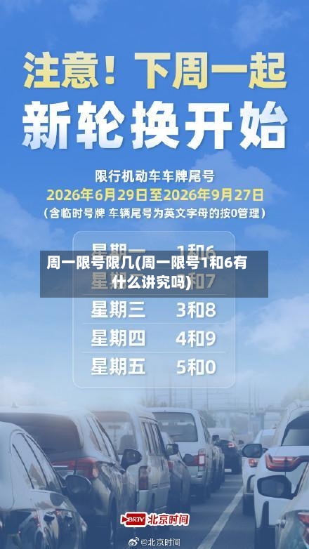 周一限号限几(周一限号1和6有什么讲究吗)