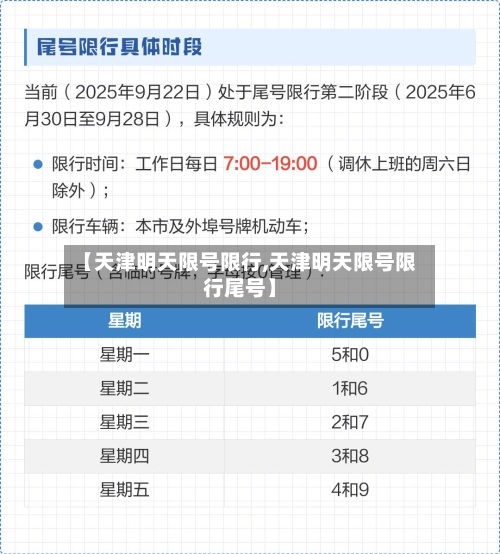 【天津明天限号限行,天津明天限号限行尾号】