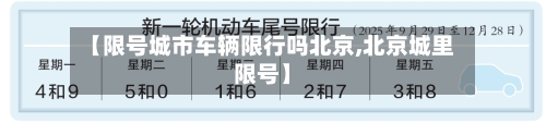 【限号城市车辆限行吗北京,北京城里限号】