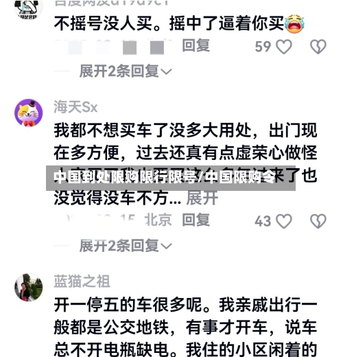 中国到处限购限行限号/中国限购令